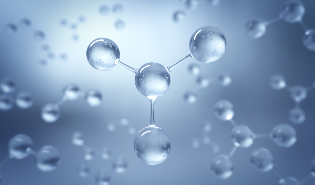 Wie funktioniert Ozon? Bild eines aus drei Sauerstoffatomen bestehenden Molekül